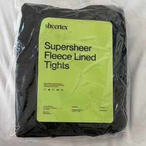 Sheertex Supersheer Fleece Lined Tights - Black
